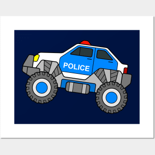 Police Monster Truck Cop Car Posters and Art